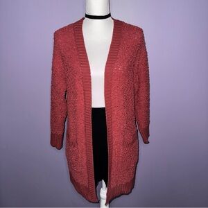 NEW Zenana Coral Popcorn Cardigan